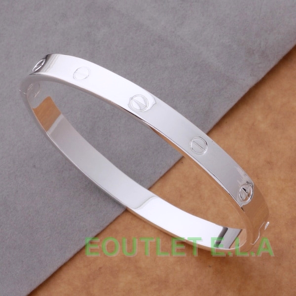 6mm WIDE THICK SILVER BANGLE